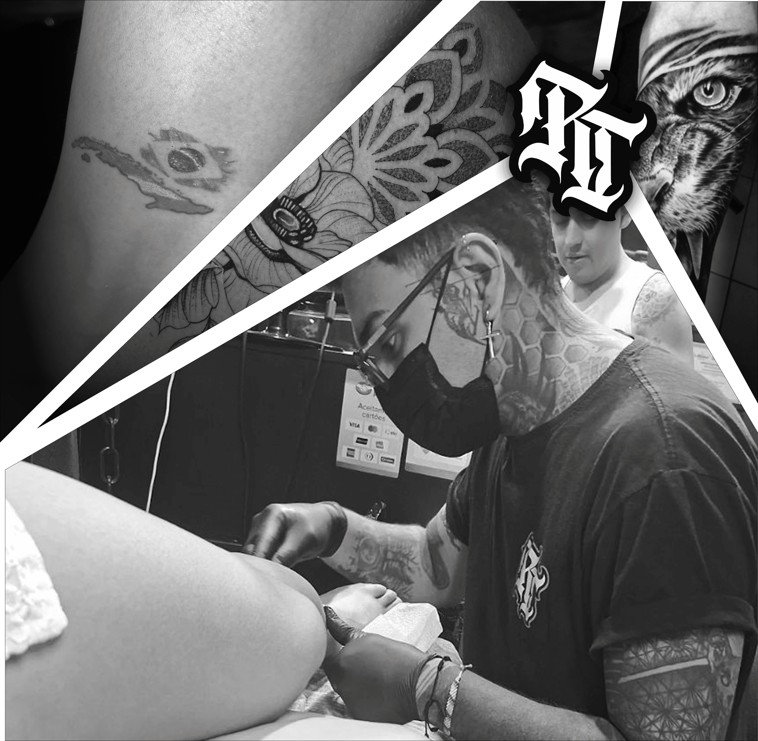 Tatuador em ação